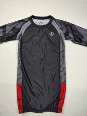 Youth Jiu Jitsu World League Gi Small Workout Shirt Red Black Gray