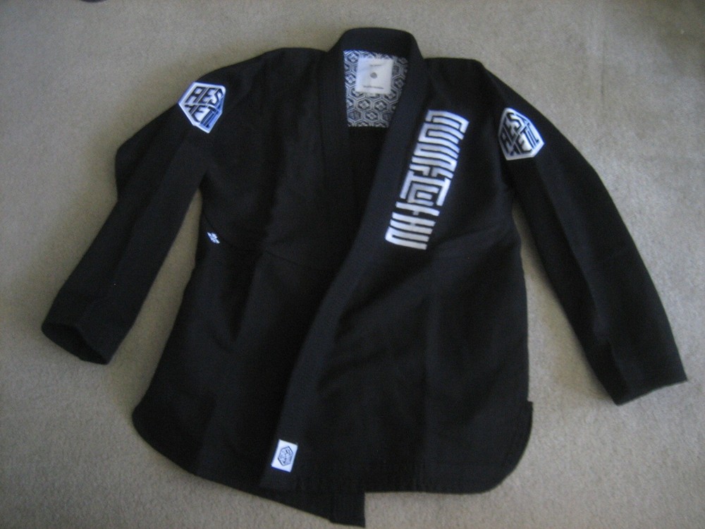 Aesthetic Size A2 Heavy Weight Black Til Death BBJ Brazilian Jiu Jitsu Gi Jacket