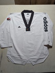 Y2K Adidas Korean World Taekwondo Federation Gi Uniform Top White Sz 4 180 CM