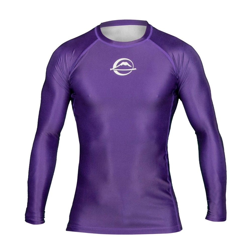 Fuji Sports Baseline IBJJF Ranked BJJ Jiu Jitsu Long Sleeve LS Rashguard Purple