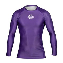 Fuji Sports Baseline IBJJF Ranked BJJ Jiu Jitsu Long Sleeve LS Rashguard Purple
