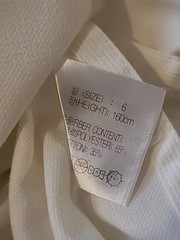 VTG Nike Korea Taekwondo White Karate Kimono Embroidered Swoosh Logo 6/160 US XS