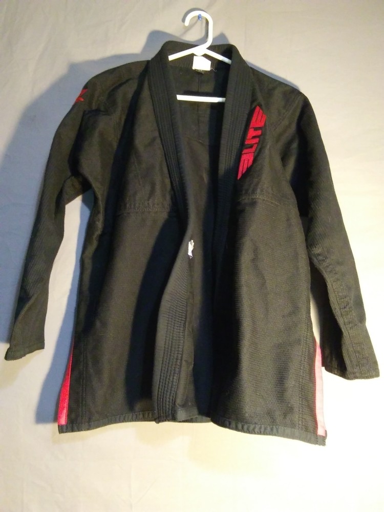 Elite Sports BJJ Gi Jiu Jitsu Uniform Jacket Martial Arts Fightwear Black