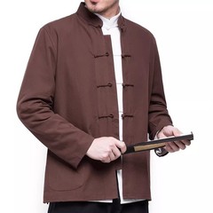 Mens Traditional Chinese Tang Suit Coat Jacket Kung Fu Wingchun Uniform Tops Hot