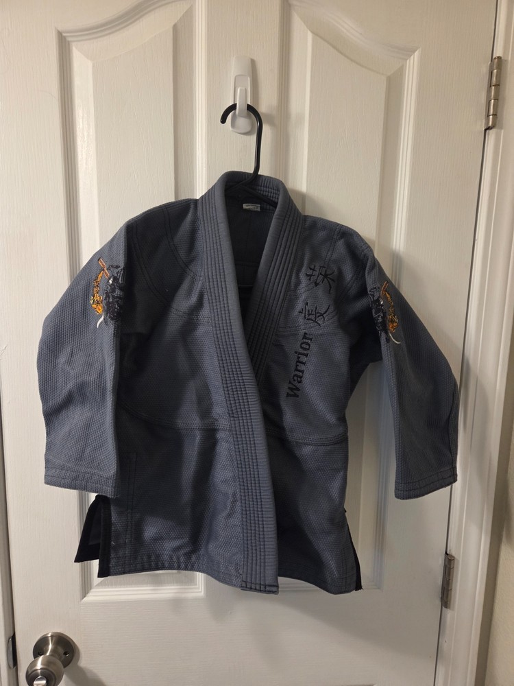 Gray Gym Jiu-JItsu Jacket Size C0 MMA Martial Arts Youth #S115