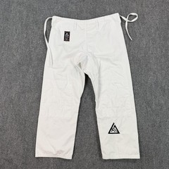 Gracie Academy Jiu-Jitsu Gi Set Mens Large 4/170 White Kimono Pants Belt Weave