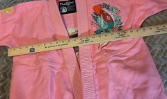 Fluory Grappling F1 Pink Koi Fish 100% Cotton Karate Jacket Lined Embroidered ￼