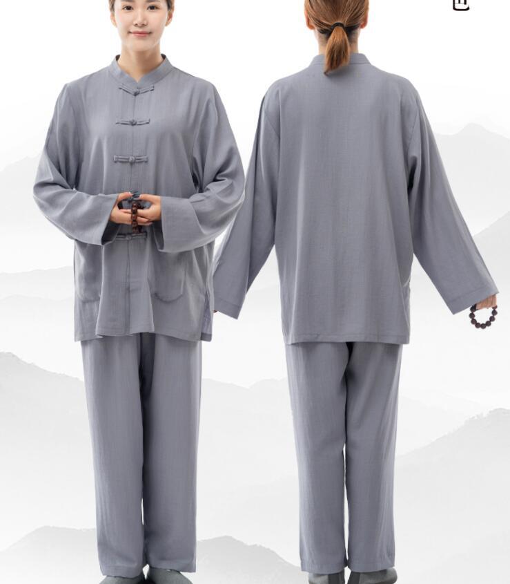 New High quality zen suits Women Buddhist Monks uniforms lay Meditation clothing
