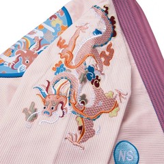 Albino & Preto BJJ Gi Year of the Dragon Noreen Peach Jiu Jitsu Kimono 450GSM