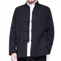 Mens Traditional Chinese Tang Suit Coat Jacket Kung Fu Wingchun Uniform Tops Hot