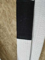 Pearl weave white brazilian jiu jitsu belts 100% cotton set of 2 belts size A2