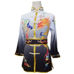 Gradient Martial Arts Kung Fu Uniform Tai Chi Suit Changquan Set Dragon Pattern