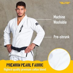 BJJ GI for Men IBJJF Kimono BJJ Jiujitsu GIS W/Preshrunk Fabric & Belt (See S…