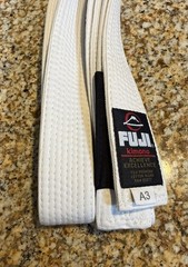 Fuji A3 White Belt Kimono Jiu Jitsu Cotton RN# 83977*