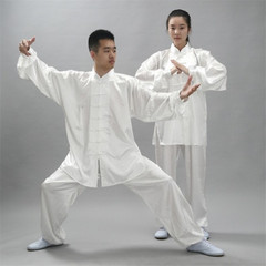 Kung Fu or Tai Chi Uniform Red w/ Black Knot Cord buttons
