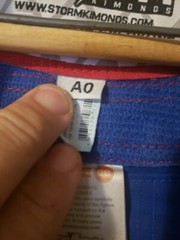Gracie Barra Equipe GB Jiu Jitsu Storm Blue Gi Kimono Adult A0 Top Only