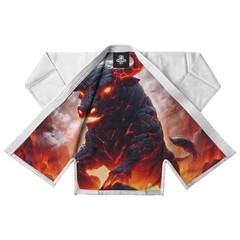 White Premium Brazilian Jiu Jitsu Gi Inferno Bull Inner Artwork | Adult Sizes