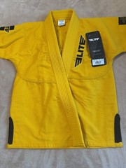 Elite Core Yellow Brazilian Jiu Jitsu MMA Karate Judo Taekwondo Kids BJJ Gi C0