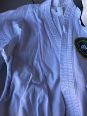 Pak’s Tang Soo Do Martial Arts Uniform White Size 3 with Belts & Chest Guard