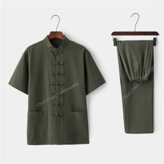 Chinese Tradition Martial Arts uniform Kung Fu Tai chi cotton linen Tang Suit
