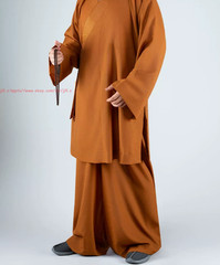 Summer Meditation Buddhist Monk Thin Sets Kung Fu Tai Chi Shaolin Yarn Uniforms