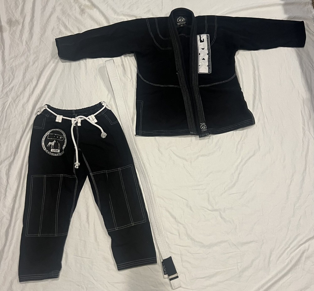 Youth Gear Ju Jitsu Gi Fightwear Size A1 Jacket , Pants Size A-0 Black NXG.
