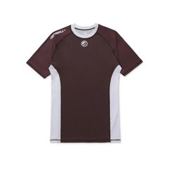 Shoyoroll Ranked Brown Short Sleeve BJJ Rash Guard Brazilian Jiu Jitsu No-Gi