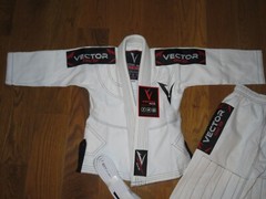 New VECTOR SPORTS Attila Series PREMIUM FIGHT GEAR White BRAZILIAN JIU JITSU K00