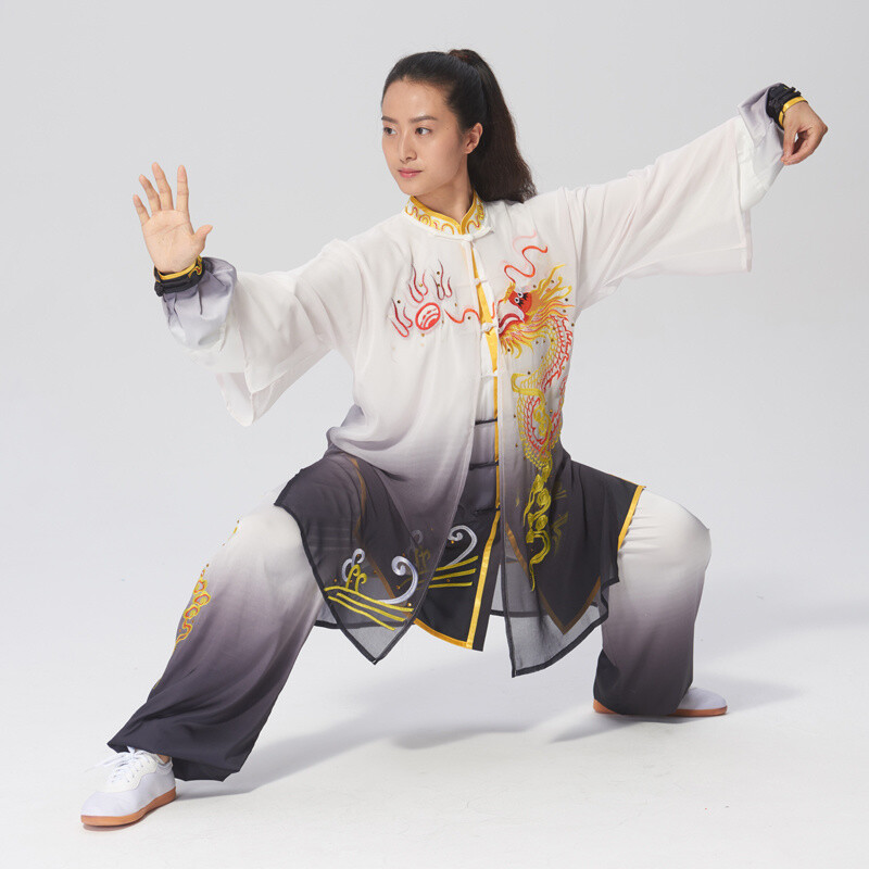 Martial Art Uniform Wushu Clothing Tai Chi Clothes Kung Fu Dress Unisex Women