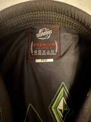 Summo Sports Kong Brazilian Jiu Jitsu BJJ Gi Black Green Size A-5 With Belt EUC