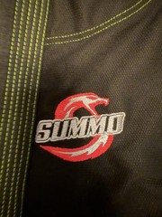 Summo Sports Kong Brazilian Jiu Jitsu BJJ Gi Black Green Size A-5 With Belt EUC