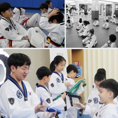 Mooto 2nd Dan Black Belt Kukkiwon Taekowndo Kid Uniform Dobok Gi Blue Stripe