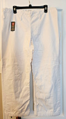 Vintage Early 2000s Atama Gi Kimono Pants -White- A3 -Made In Brazil -Kanji Tag