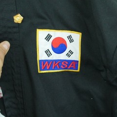 Kuk Sool Won Size 3 Instructors Uniform Korea Patch Martial Arts Gold Fringe
