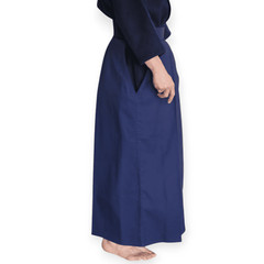 Japanese Hakama with Hook and Loop Fastener – Budo – Aikido – Kendo (Navy blue)