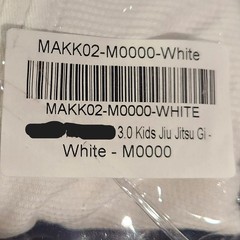 RL 3.0 Jiu Jitsu Gi White M00 M000 M0000 M0 M2 M3 Child MAKK02