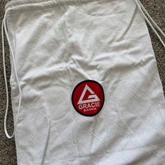 Gracie Barra Jiu Jitsu Drawstring Bag White Red BJJ Gym Sack Backpack