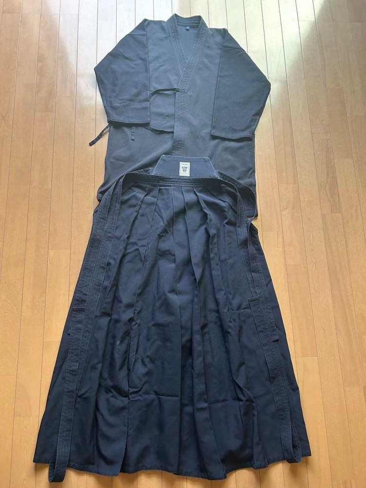 Japanese Kendo Gi Jacket Hakama Pants Top Bottom Set Hibiki Washable