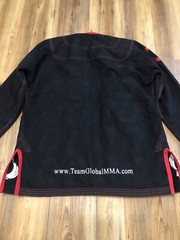 Global Martial Top And Pants Combo Mens Size A1 Black Jiu Jitsu Embroidery Adult