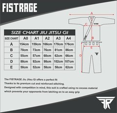 FISTRAGE Jiu Jitsu Gi Patch BJJ Brazilian for Men & Women MMA Uniform with Belt
