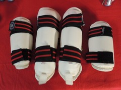 Martial Arts Set (small size) Leg/arm Pads Headgear Chest Protector Nunchucks