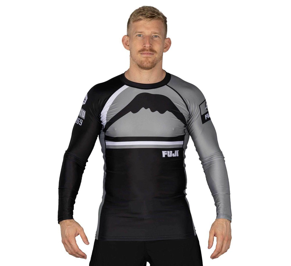Fuji Mount MMA BJJ Jiu-Jitsu LongSleeve Long Sleeve LS Rashguard – Grey