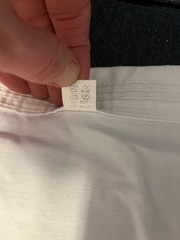 Taekwondo Uniform White Fabric Top Pants Belt Adult Black Belt Institute Size 7