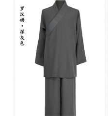 STOCK Buddhist Shaolin Monk Robe Linen Kung Fu Suit Meditation Full Set Uniforms