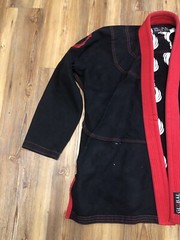 Global Martial Top And Pants Combo Mens Size A1 Black Jiu Jitsu Embroidery Adult