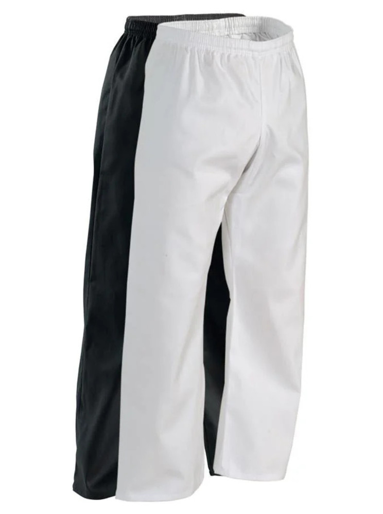 Thapur Sports Elite Lightweight Karate/Taekwondo Uniform Gi Pants, White/Black