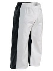 Thapur Sports Elite Lightweight Karate/Taekwondo Uniform Gi Pants, White/Black