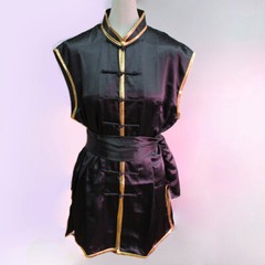 Sleeveless Chinese Kung Fu Taichi Uniform Martial Arts Wushu Suit Adults Kids