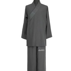 Buddhist Shaolin Monk Robe Full Set Linen Kung Fu Suit Meditation Uniforms