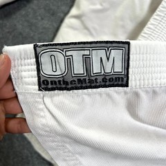OnTheMat Jiu-Jitsu A2 Jacket Mens White Cotton Martial Art GI Uniform Training
